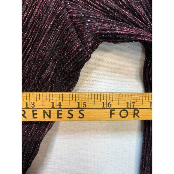 Simply Vera Vera Wang Womens Wrap Mini Dress Long Sleeve Tie Waist Sz L Burgundy - Picture 8 of 12